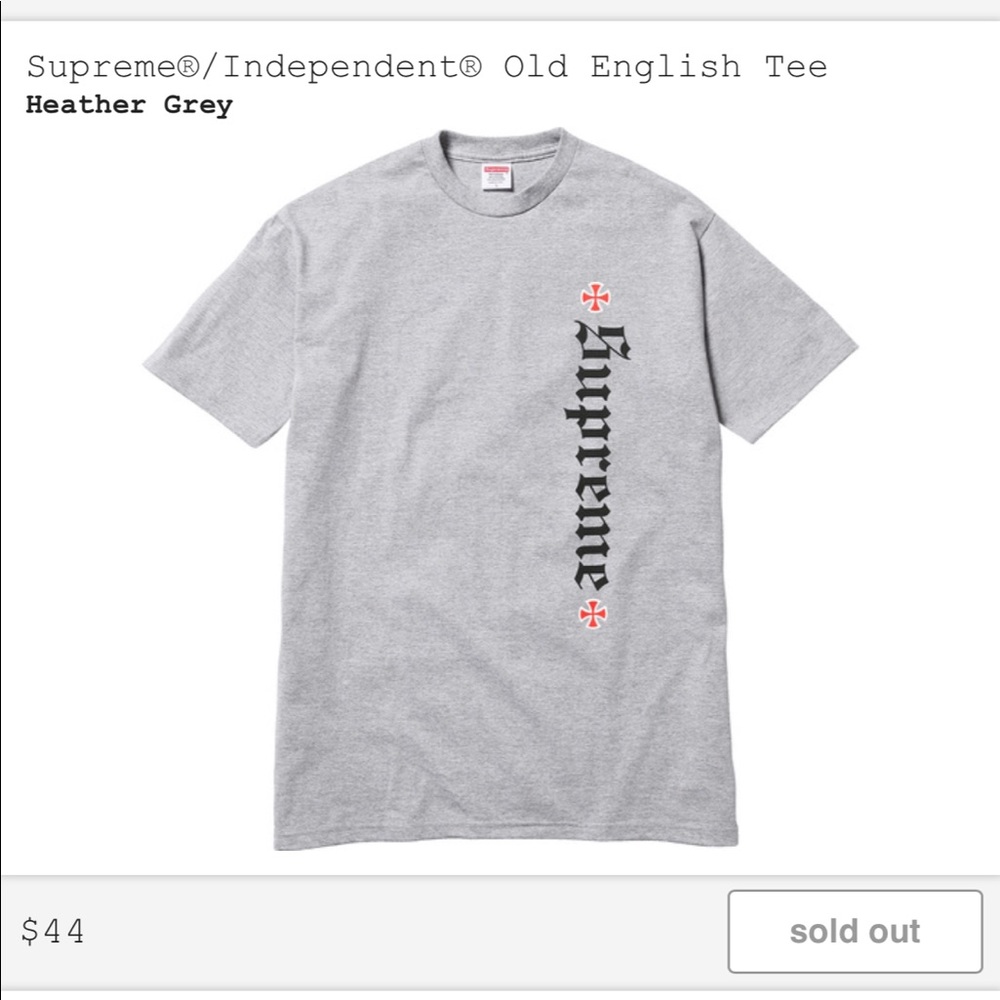 SUPREME/INDEPENDENT OLD ENGLISH TEE