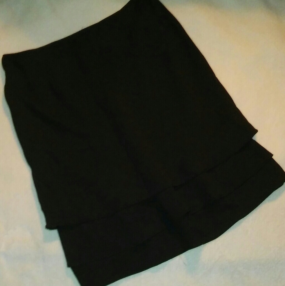 Black skirt with small white dots