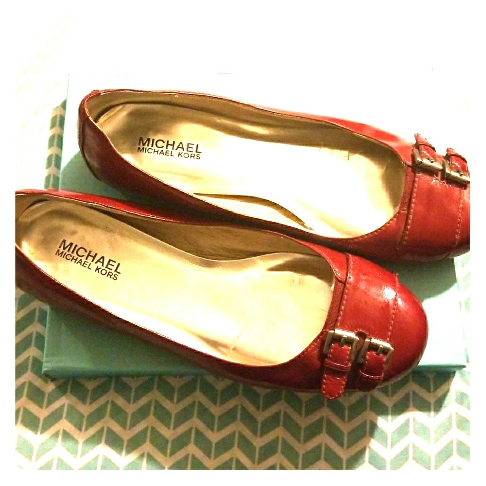 Cherry red MK flats