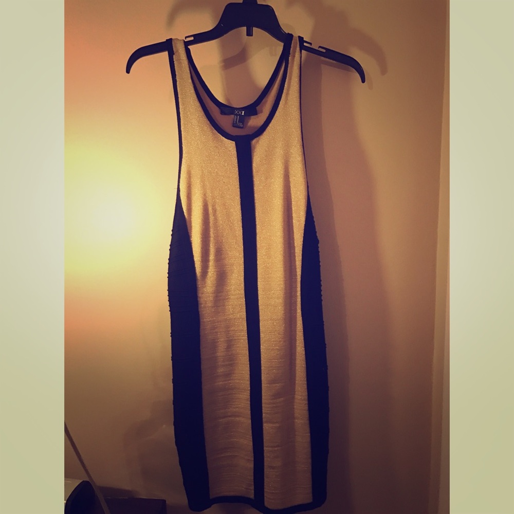 Black and gold dress