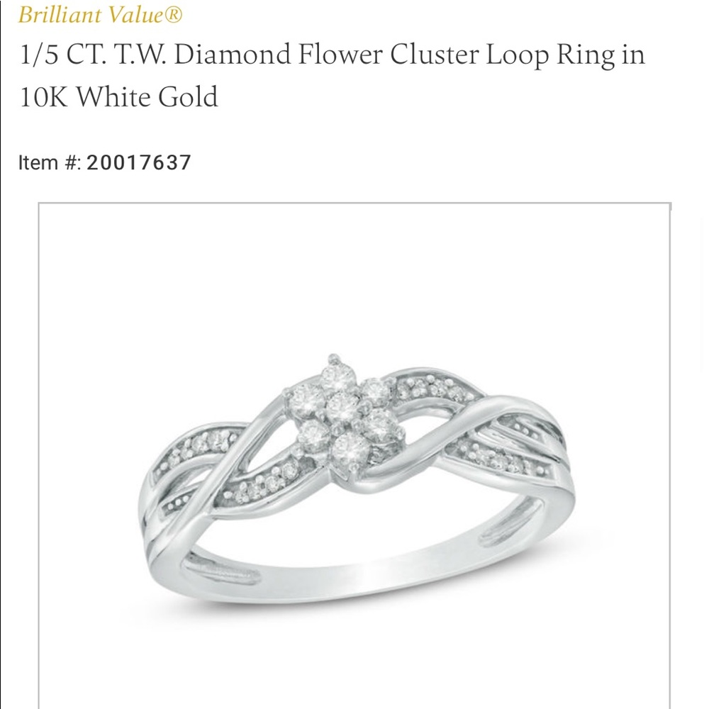 Diamond Flower Ring