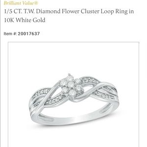 Diamond Flower Ring