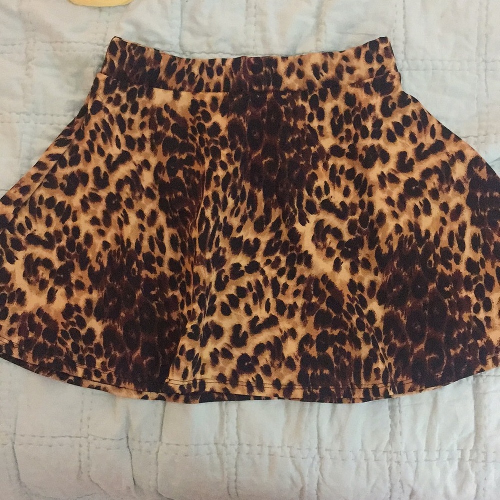 Leopard Print Mini Skirt