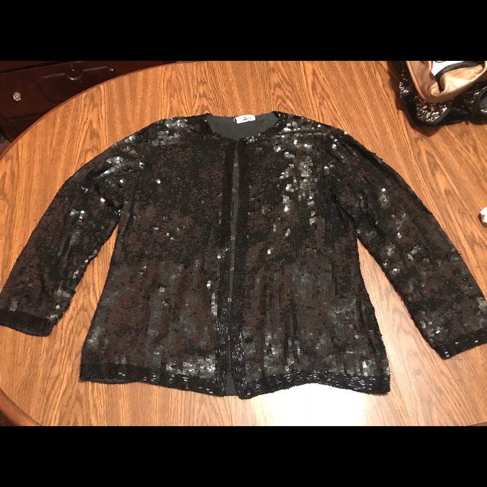 Yves Saint Laurent Sequin Cardigan Blazer