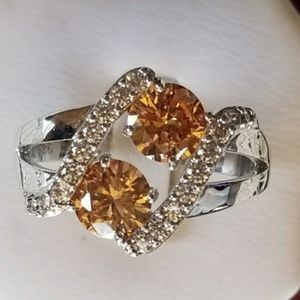 Genuine 6ct Morganite Ring Size 12 and 10