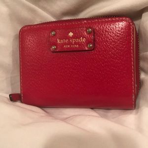Beautiful red leather Kate Spade wallet