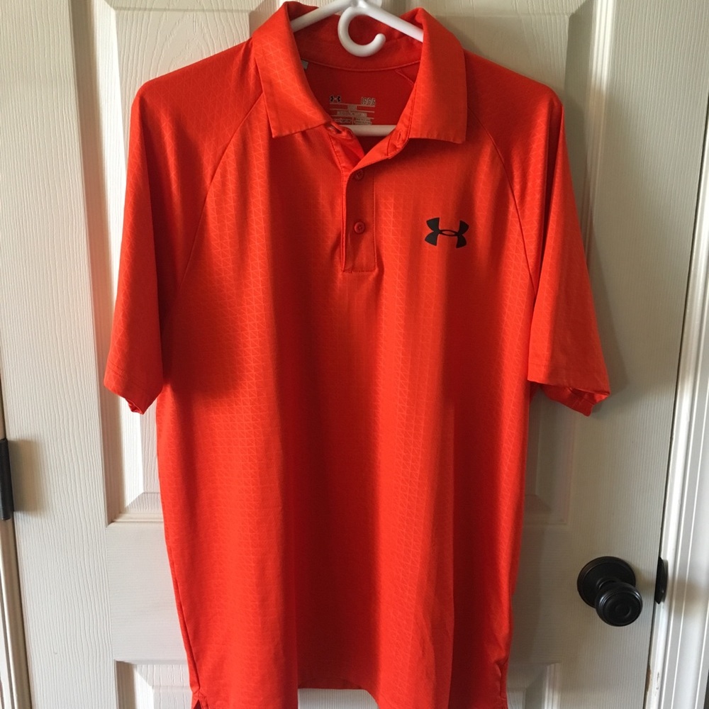 Men’s Under Armour Shirt Orange Sz. Large
