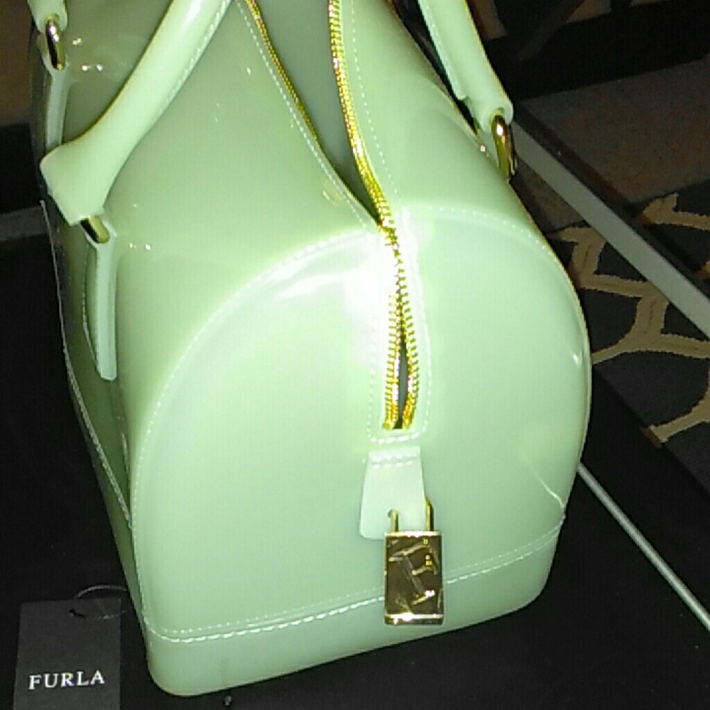 Mint green furla bag excellent condition