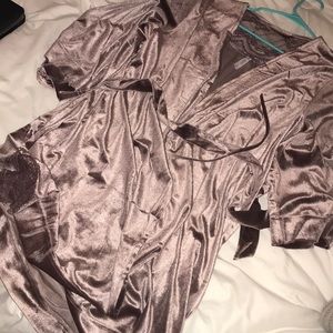 Target Purple velvet sleepwear/robe