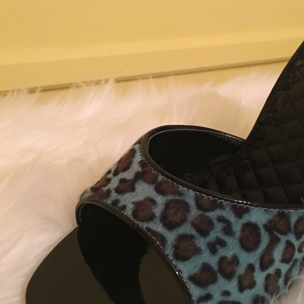 Penthouse faux fur mules size 8