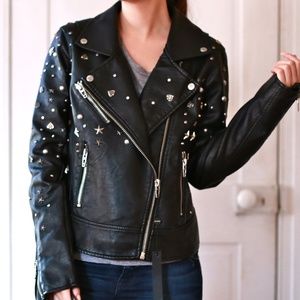 blank nyc studded leather jacket