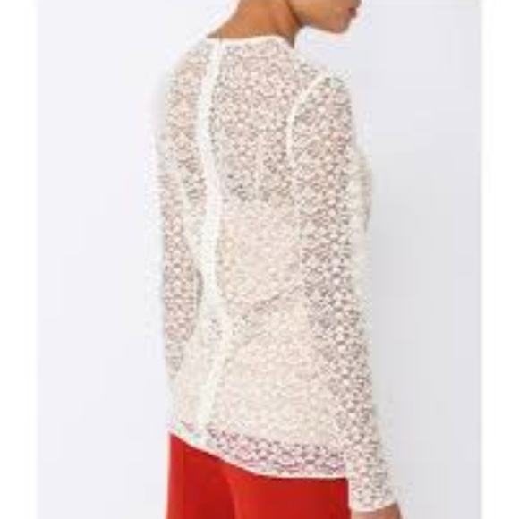Stella McCartney Long Sleeve Lace Top SMALL - Picture 3 of 8