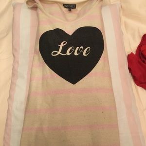 Pink and white stripe sweater