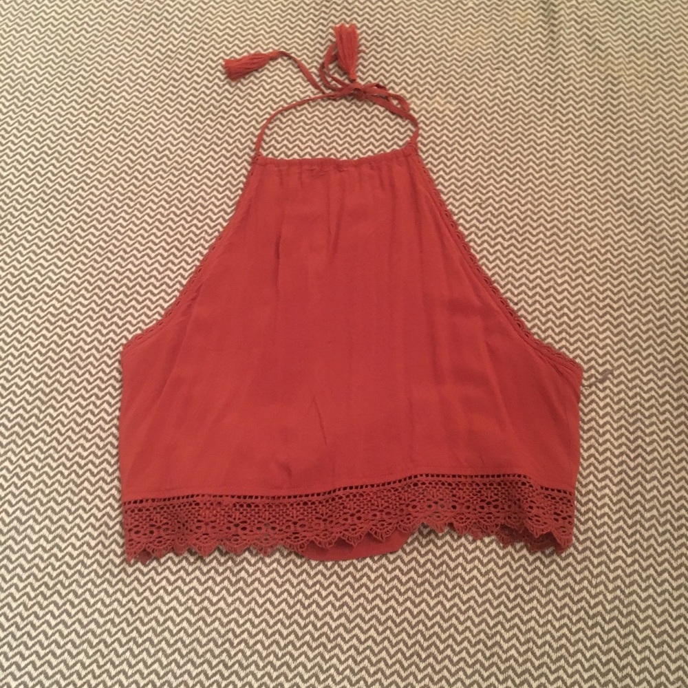 Burnt orange crop top