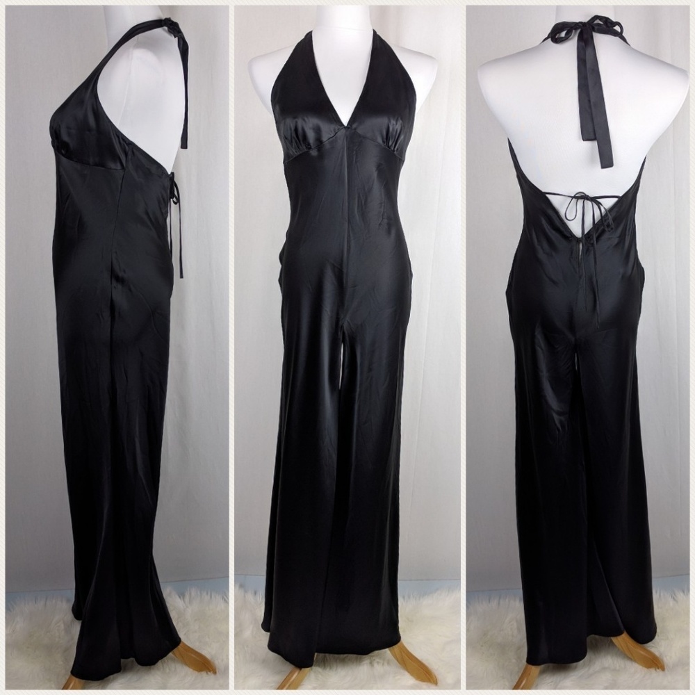 ⬇️$98 Victoria' Secret RARE Satin Halter Pantsuit - Picture 2 of 7