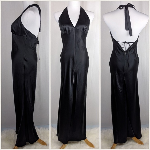 ⬇️$98 Victoria' Secret RARE Satin Halter Pantsuit - Picture 2 of 7