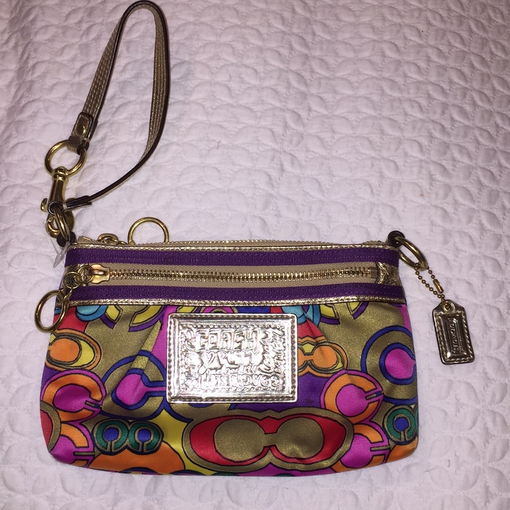 Coach poppy wristlet
