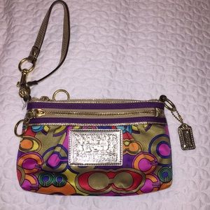 Coach poppy wristlet