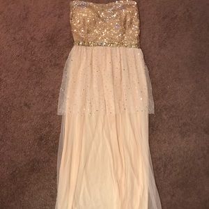 Brand New Gold Sequence Formal Dress
