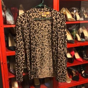 Tory Burch leopard cardigan S