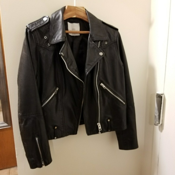 Mango Jackets & Blazers - Mango Genuine Leather Jacket