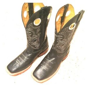 Cowboy Boots: Black w Leather Sole