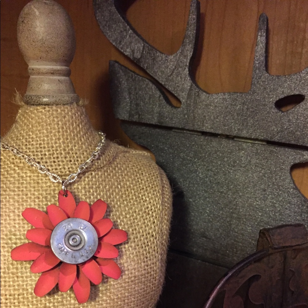 Repurposed 20ga shotgun shell necklace