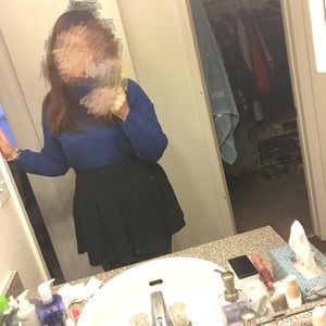 Crew-neck blue sweater