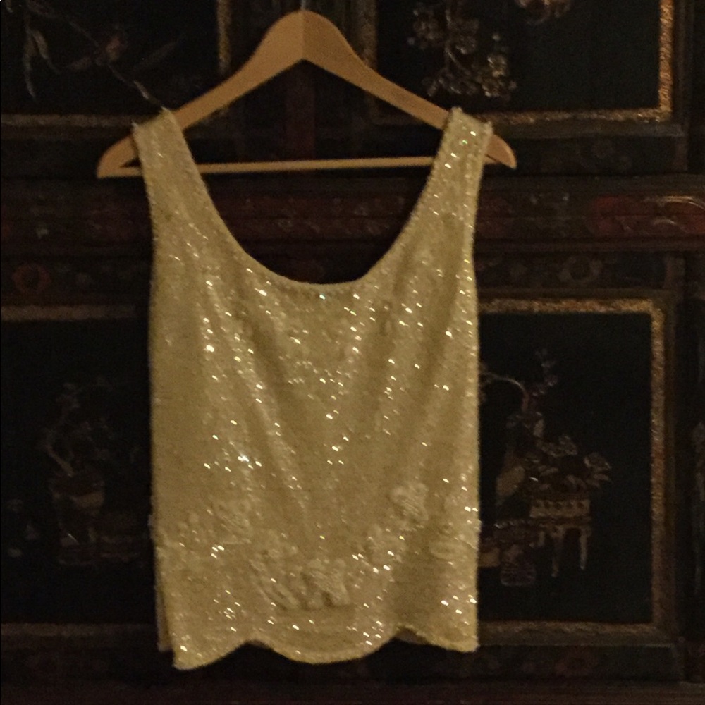 Stunning Great Gatsby Sequins and Pearls Top