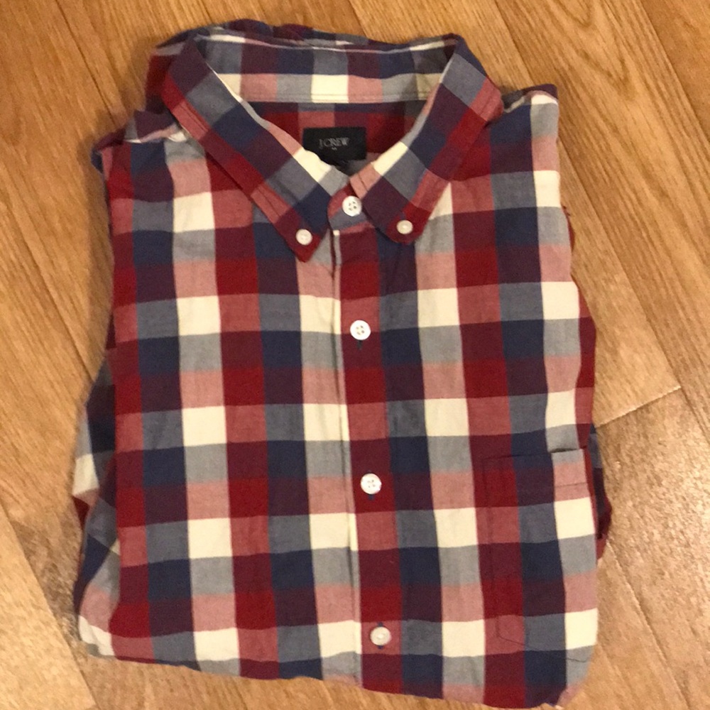 J.Crew Factory Gingham Washed Shirt long sleeve xl