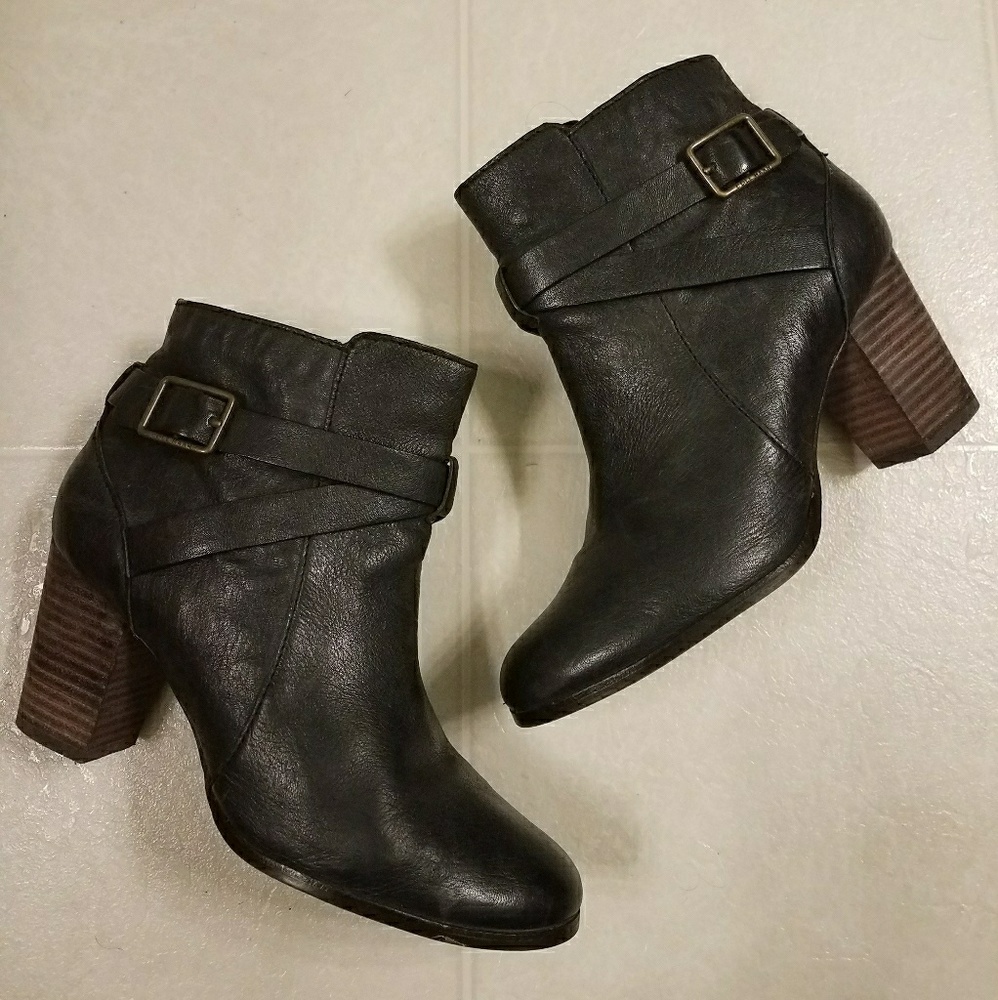 Cole Haan Black Leather Ankle Boots