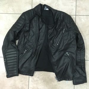 Men’s leather biker jacket. H&M