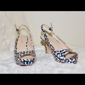 Nine West polka dot heels