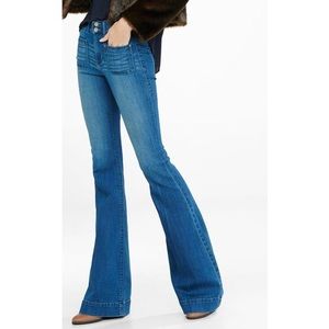 Express Bell Flare Patch Pocket Jeans