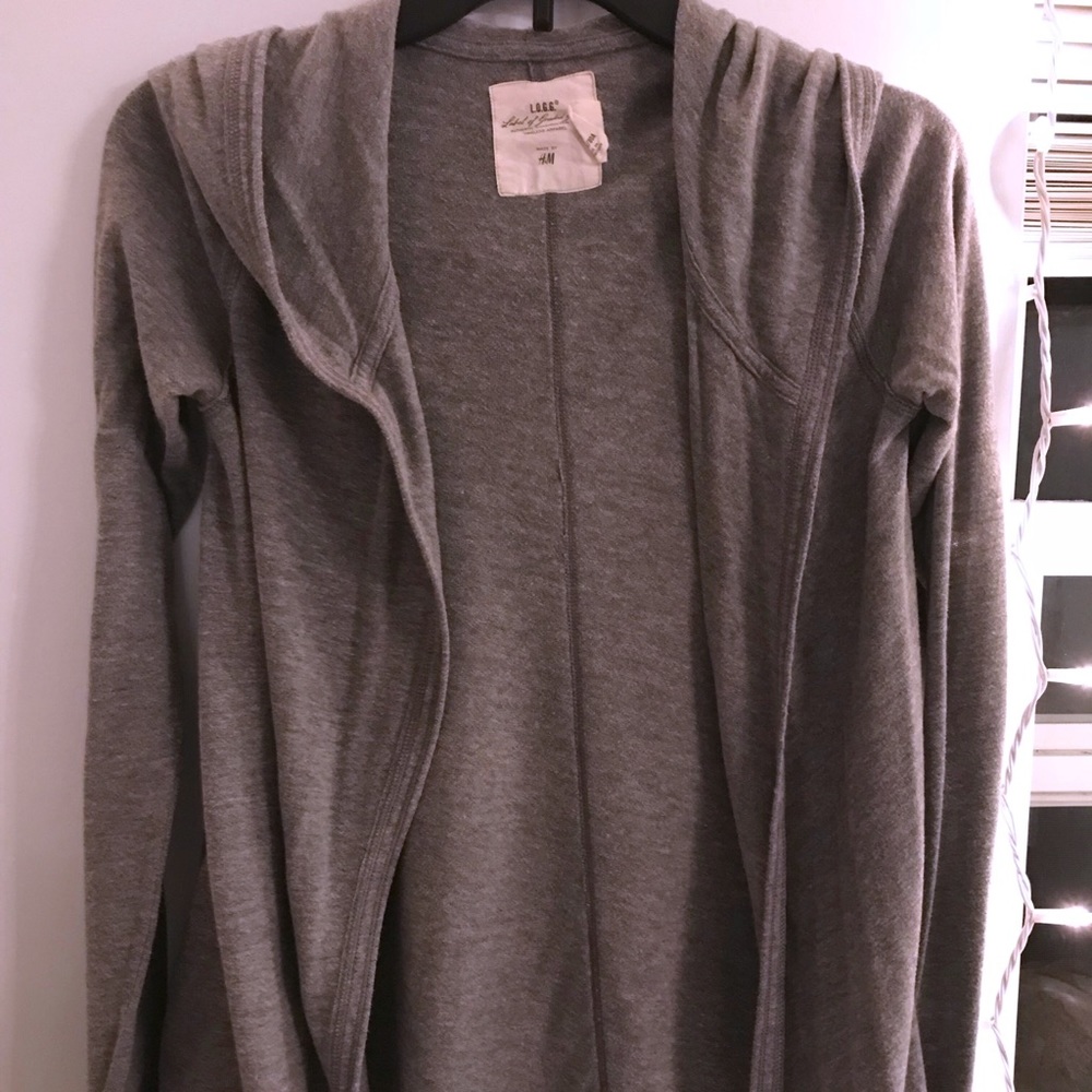 hooded cardigan