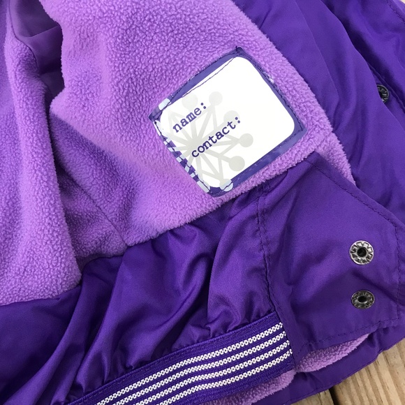 Cherokee Girls Jacket Kids Purple Puffer Jacket - Picture 4 of 8