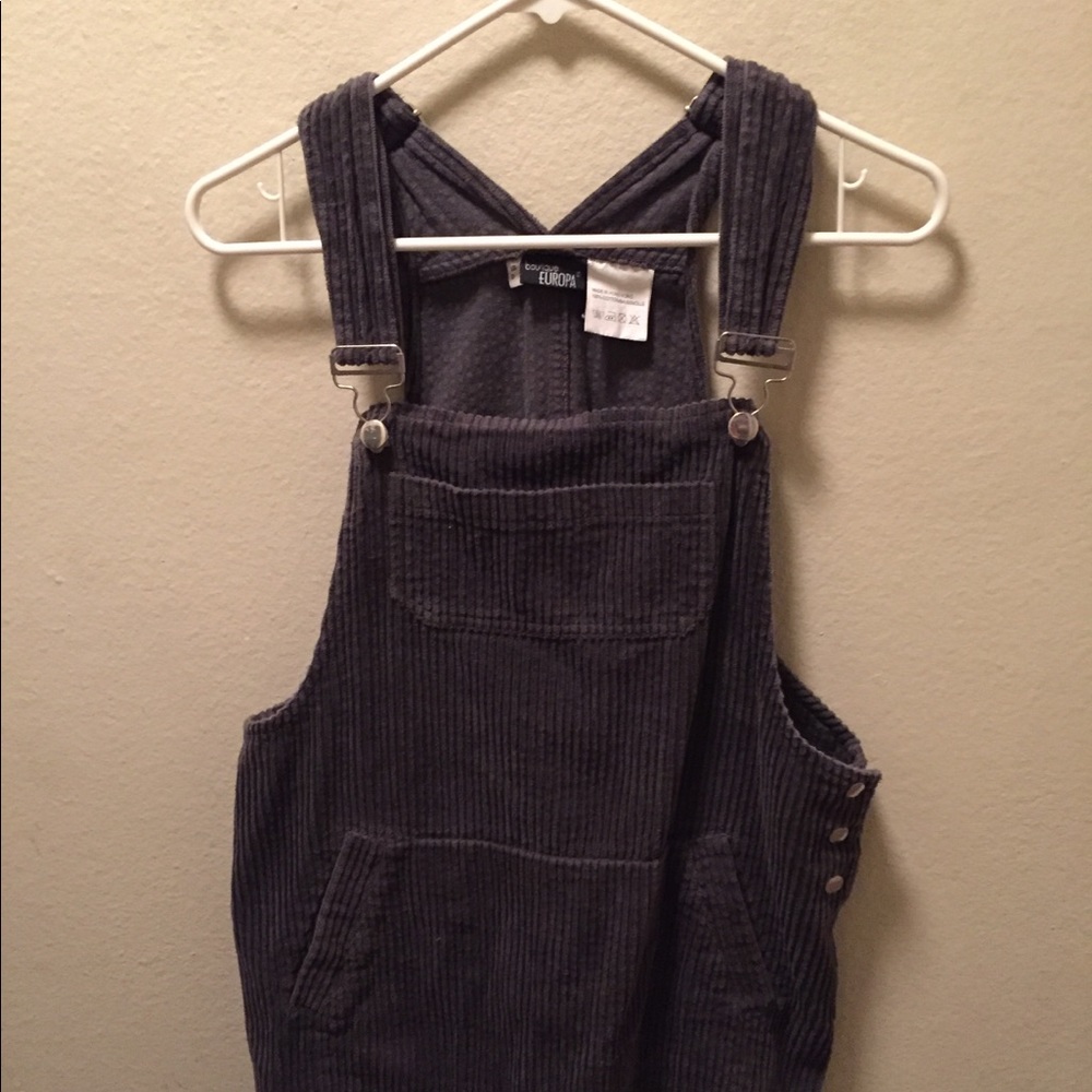 Suede dress overall