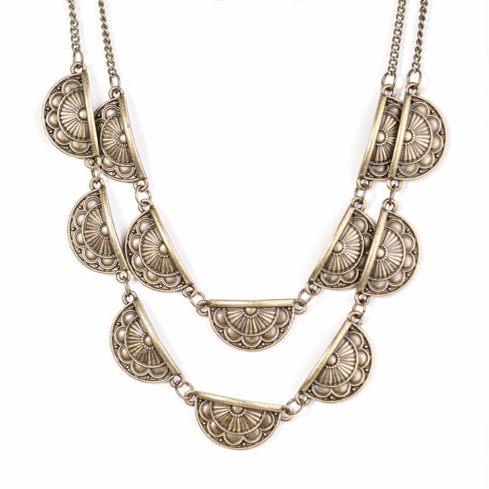 Half-moon Brass Necklace