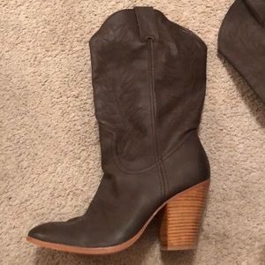 Miranda dark brown designer cowgirl boots