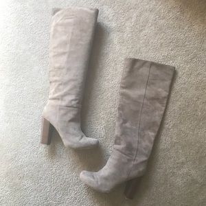 Tan Suede Knee Boots