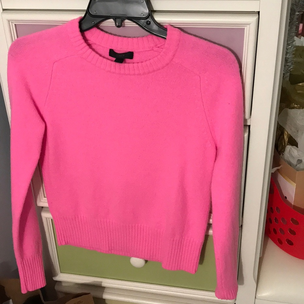 cropped hot pink sweater. PRICE DROP