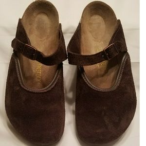 BIRKENSTOCK Mary Jane's  brown suede Sz 39