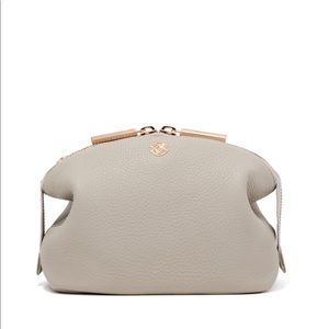Danae Dover large Lola pouch, white bone leather