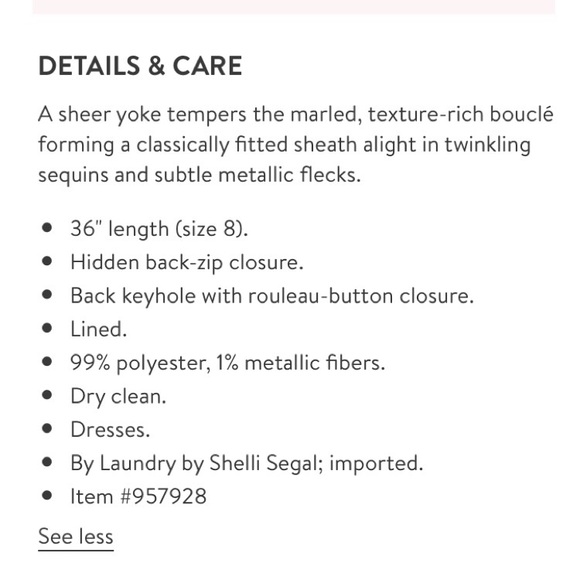 Laundry by SS Embellished Boucle Sheath Dress 4 - Picture 6 of 8