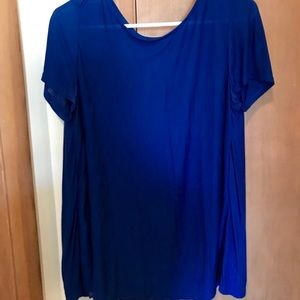 Blue sheer back tee