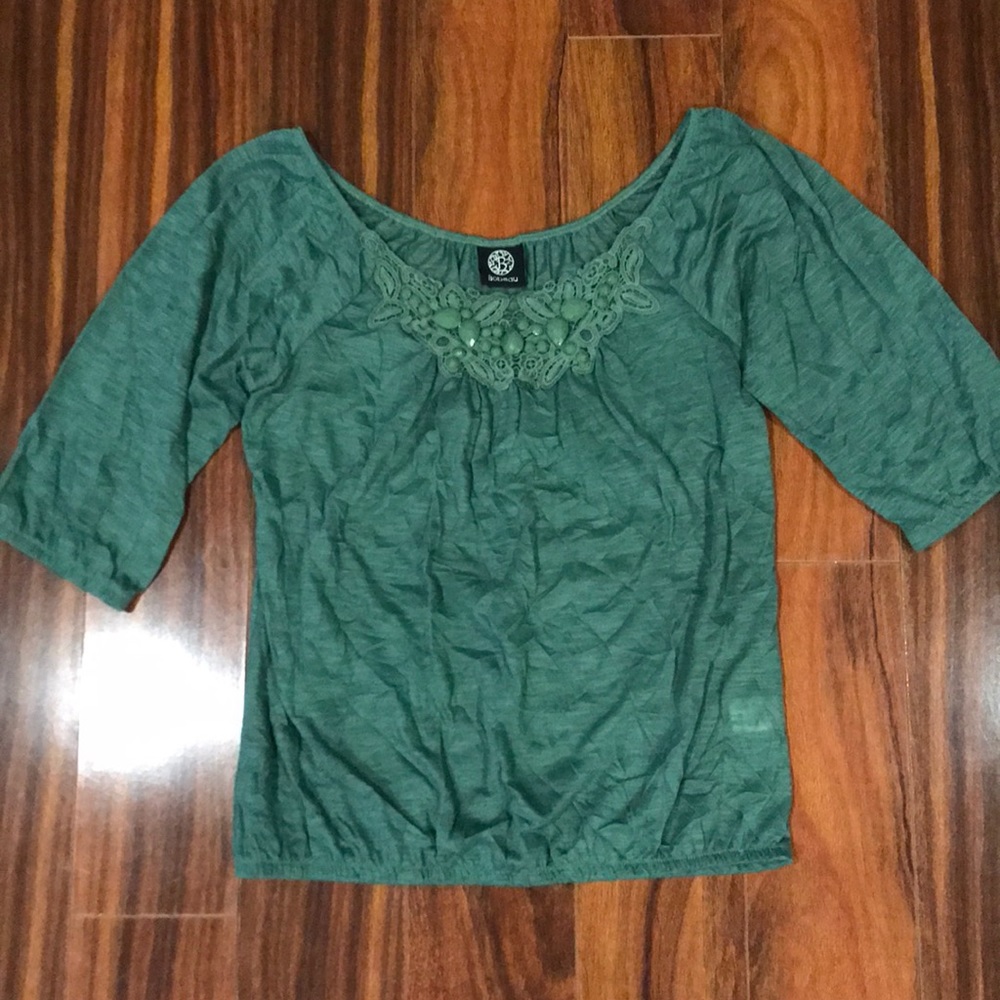 Babeau Rhinestone Embellished Blouse, Size M