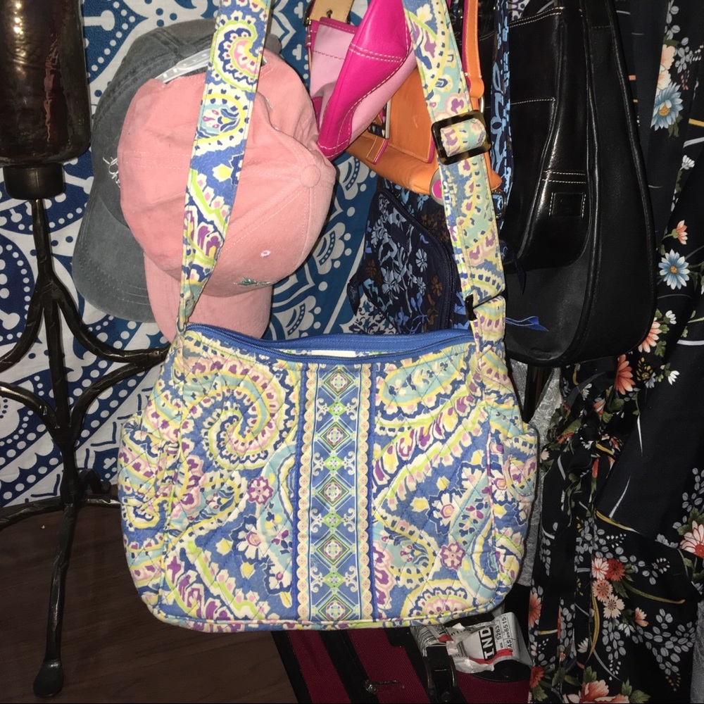 Vera Bradley Crossbody Blue Green Paisley Purse