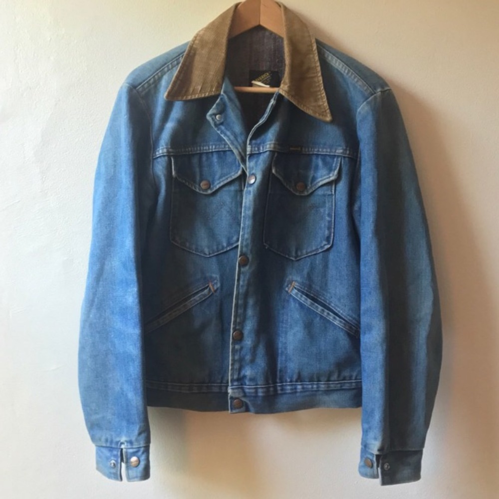 Corduroy Collar Denim Jacket