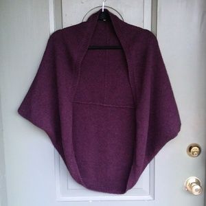 Vince Purple Alpaca Open Front Cardigan Sweater