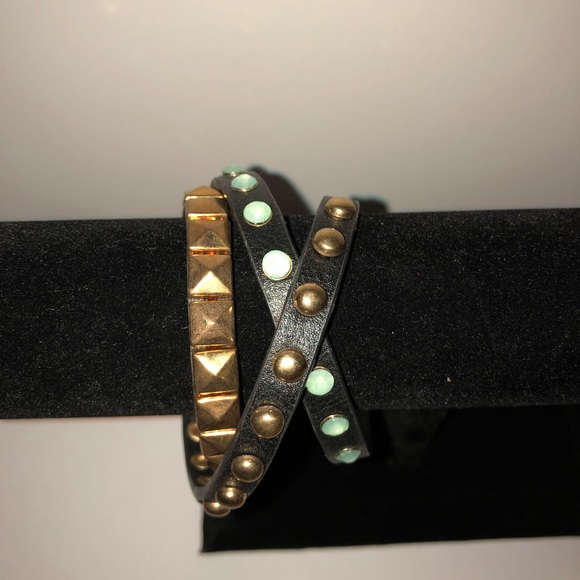 BONGO Leather Studded Bracelet - Picture 2 of 2